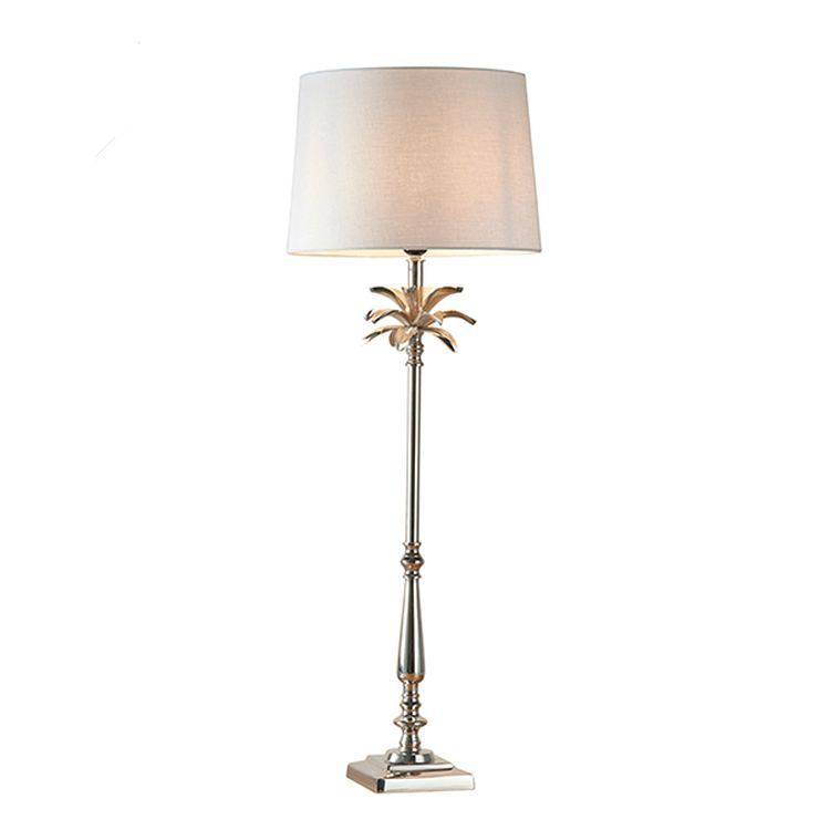 Leaf Tall Table Lamp & Mia Vintage White Shade - Comet Lighting