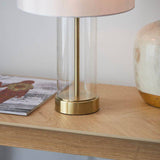 Lessina Small Touch Table Lamp Satin Brass - Comet Lighting