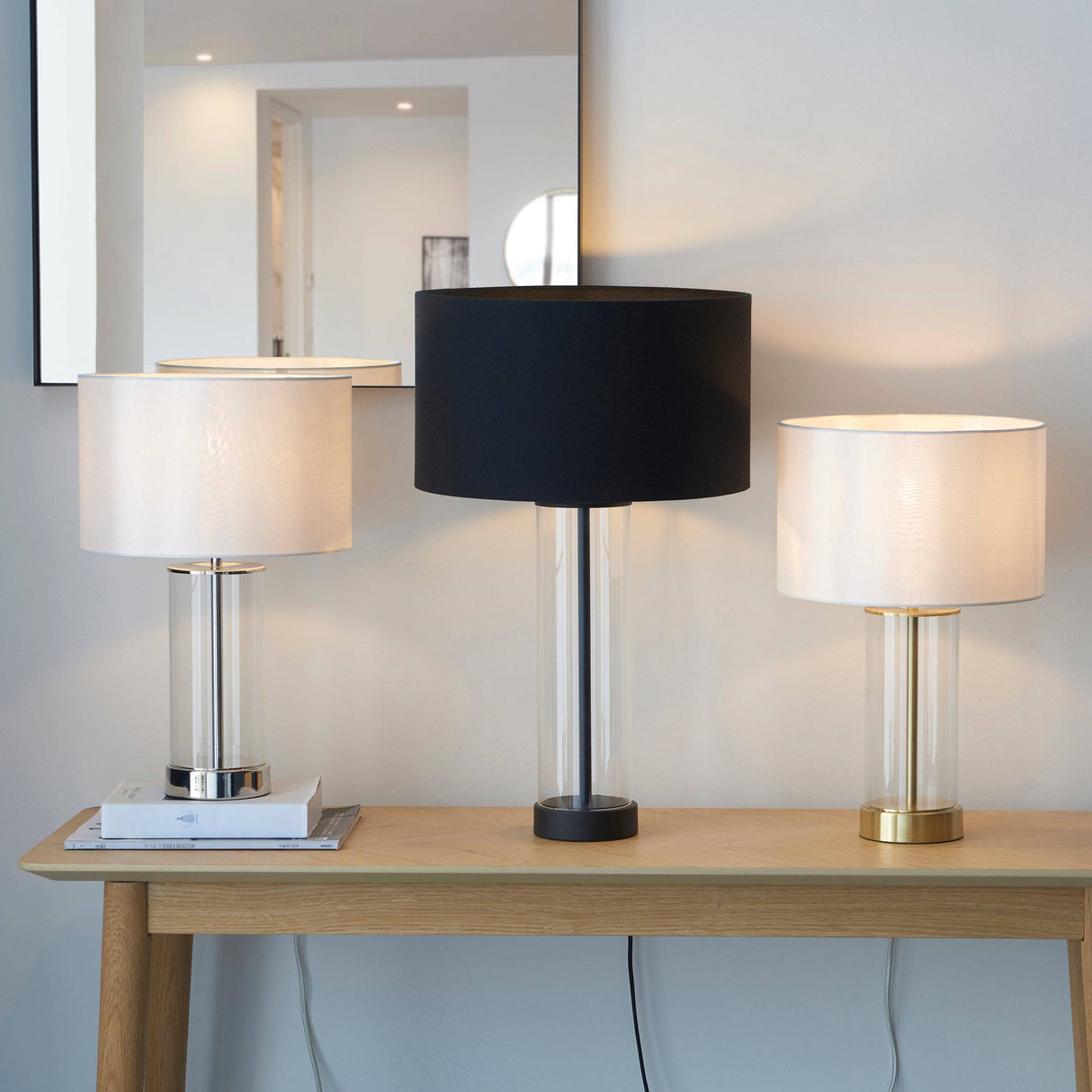 Lessina Small Touch Table Lamp Satin Brass - Comet Lighting