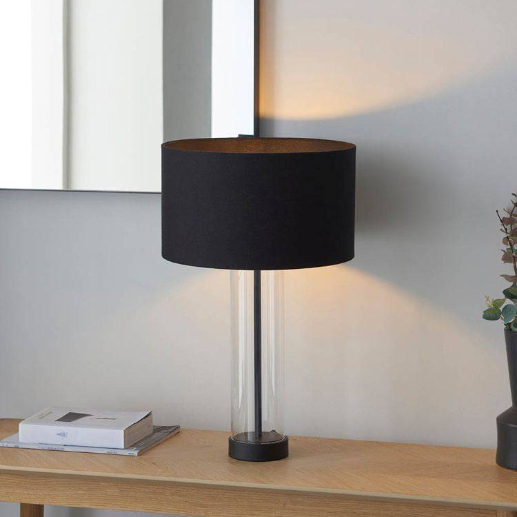 Lessina Touch Table Lamp Matt Black - Comet Lighting