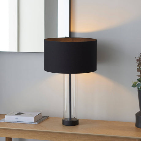 Lessina Touch Table Lamp Matt Black - Comet Lighting