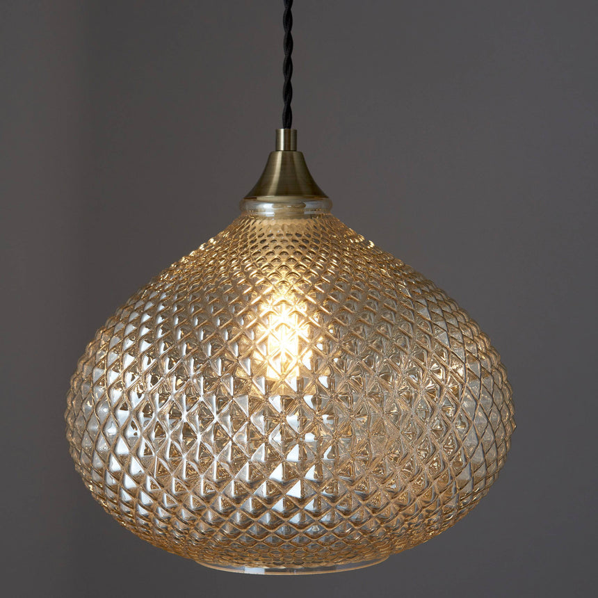 Livia Ceiling Pendant Antique Brass - Comet Lighting