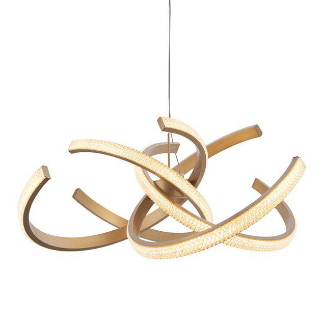 Lorenzo 4Lt LED Pendant Ceiling Light Satin Gold - Comet Lighting