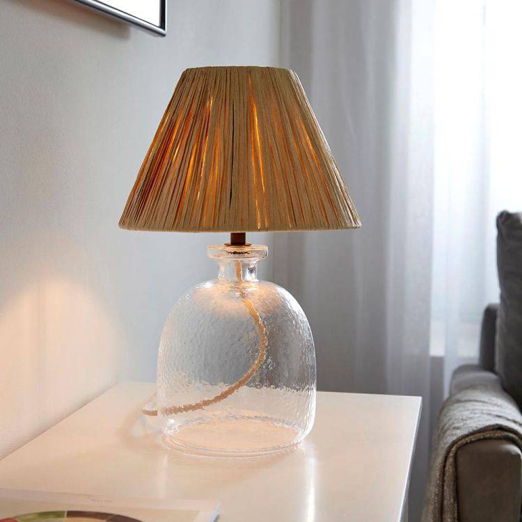 Lyra Raffia Table Lamp - Comet Lighting