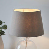 Lyra Table Lamp w/ Grey Shade - Comet Lighting