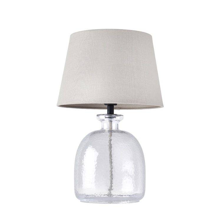 Lyra Table Lamp w/ Grey Shade - Comet Lighting