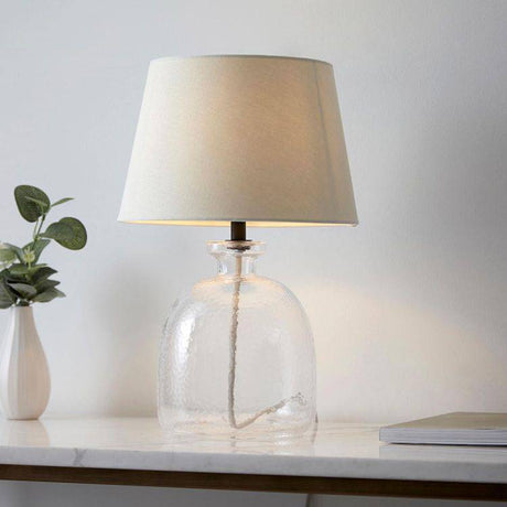 Lyra Table Lamp w/ Ivory Shade - Comet Lighting