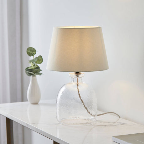 Lyra Table Lamp w/ Ivory Shade - Comet Lighting