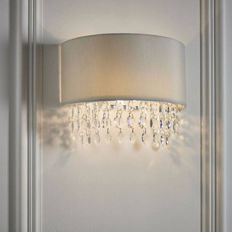 Malmesbury Wall Light Silver Grey - Comet Lighting