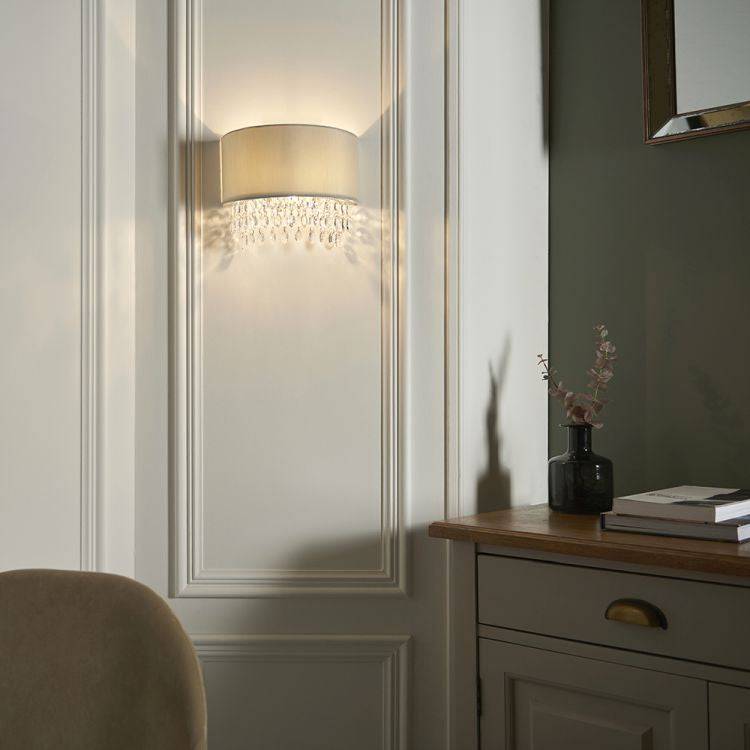 Malmesbury Wall Light Silver Grey - Comet Lighting