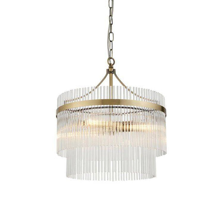 Marietta 3lt Pendant Ceiling Light Antique Brass - Comet Lighting