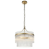 Marietta 3lt Pendant Ceiling Light Antique Brass - Comet Lighting