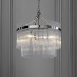 Marietta 3lt Pendant Ceiling Light Polished Nickel - Comet Lighting