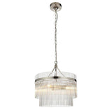 Marietta 3lt Pendant Ceiling Light Polished Nickel - Comet Lighting