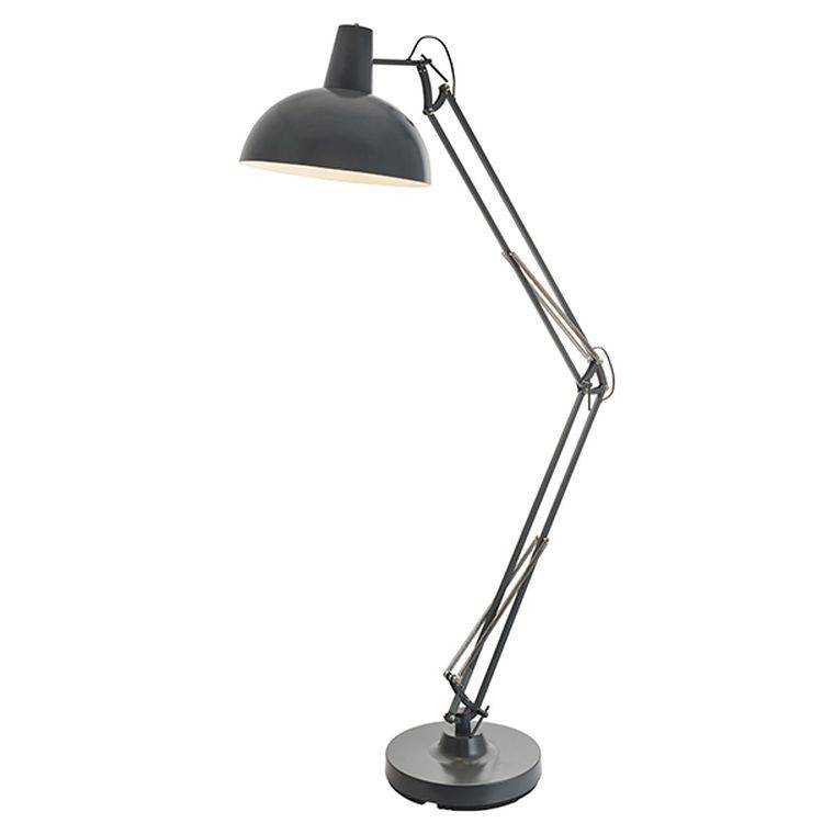 Marshall Task Floor Lamp Grey/White - Comet Lighting