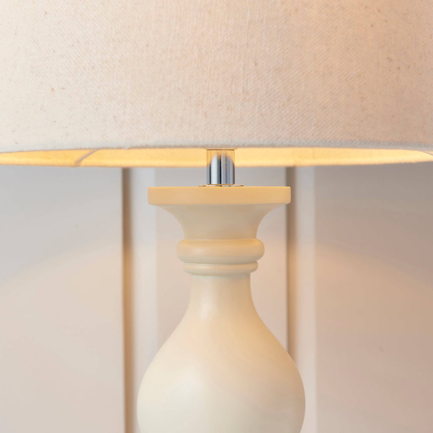 Marsham Table Lamp Ivory - Comet Lighting