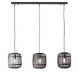 Mathias 3Lt Pendant Ceiling Light Matt Black - Comet Lighting