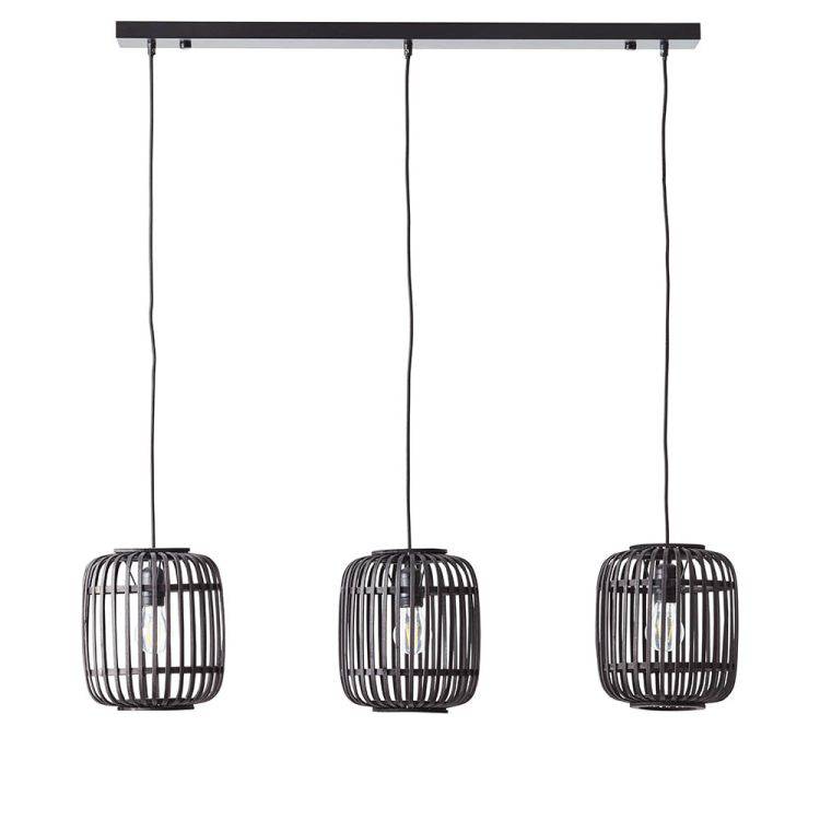 Mathias 3Lt Pendant Ceiling Light Matt Black - Comet Lighting