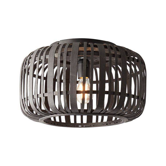 Mathias Flush Ceiling Light Matt Black - Comet Lighting