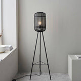 Mathias Tripod Floor Lamp Matt Black - Comet Lighting