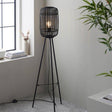 Mathias Tripod Floor Lamp Matt Black - Comet Lighting