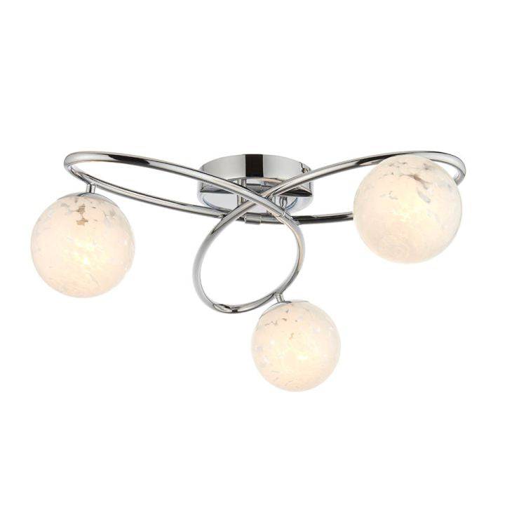 Maye 3lt Semi Flush Ceiling Light Chrome - Comet Lighting