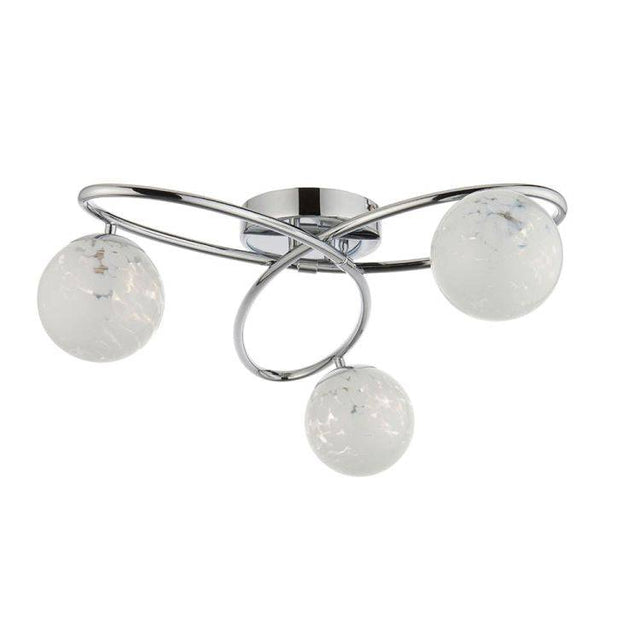 Maye 3lt Semi Flush Ceiling Light Chrome - Comet Lighting