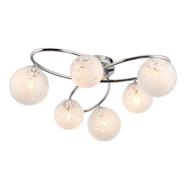 Maye 6lt Semi Flush Ceiling Light Chrome - Comet Lighting