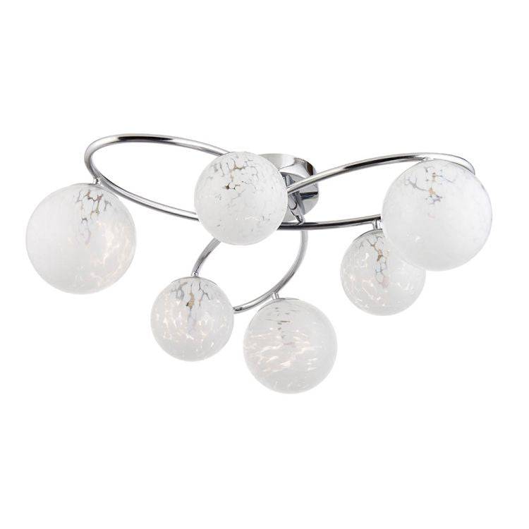 Maye 6lt Semi Flush Ceiling Light Chrome - Comet Lighting