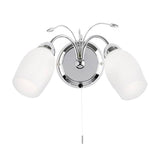 Meadow 2-Light Wall Light Chrome - Comet Lighting