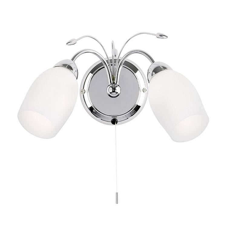 Meadow 2-Light Wall Light Chrome - Comet Lighting