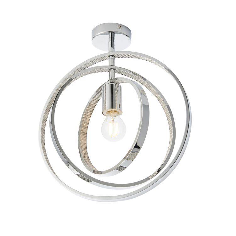 Merola Semi-Flush Ceiling Light Chrome Plated - Comet Lighting