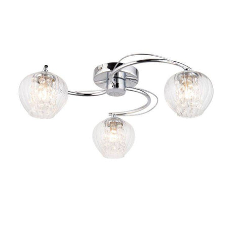 Mesmer 3Lt Semi-Flush Ceiling Light - Comet Lighting