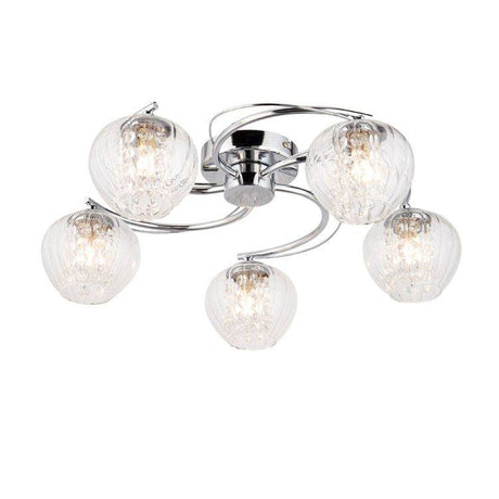 Mesmer 5Lt Semi-Flush Ceiling Light - Comet Lighting