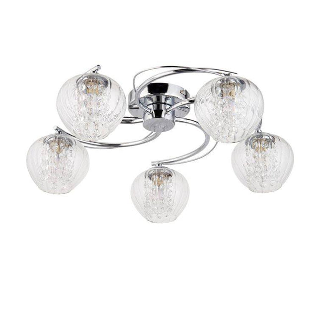 Mesmer 5Lt Semi-Flush Ceiling Light - Comet Lighting