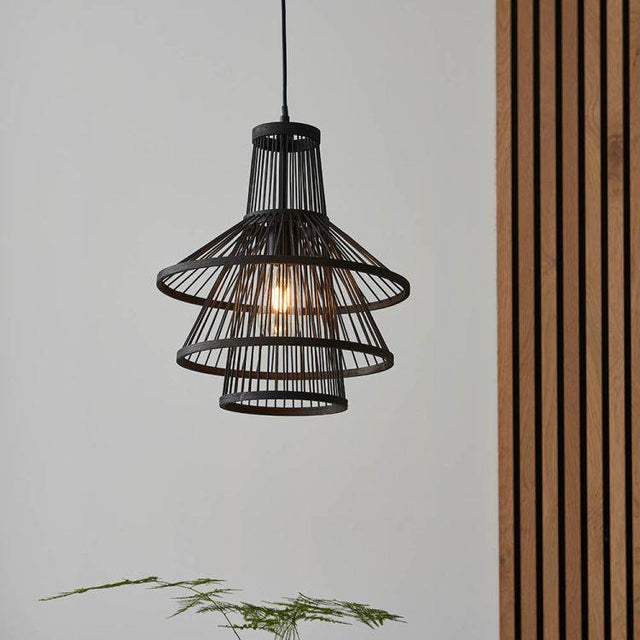 Minato Pendant Ceiling Light Matt Black - Comet Lighting