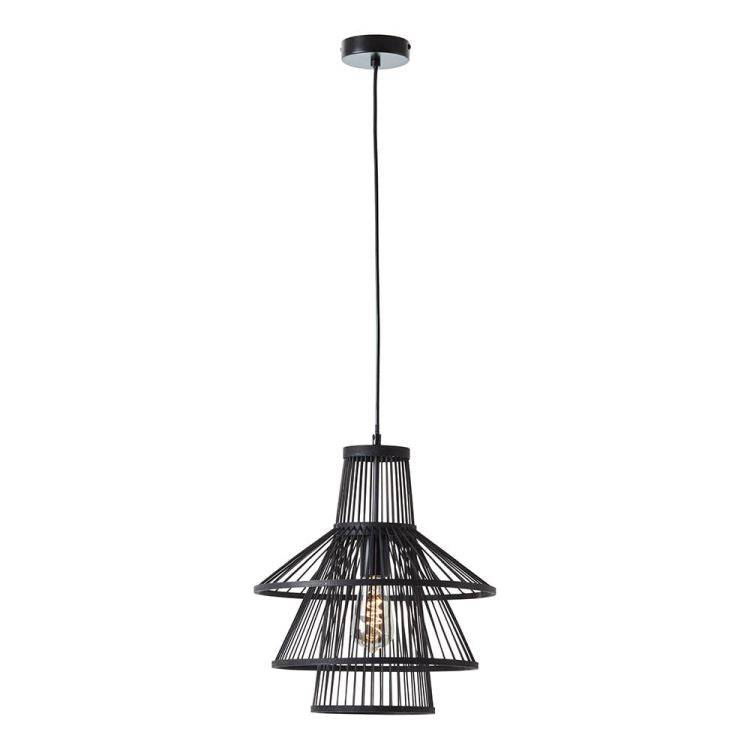 Minato Pendant Ceiling Light Matt Black - Comet Lighting