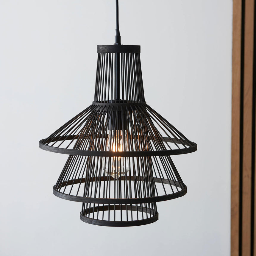 Minato Pendant Ceiling Light Matt Black - Comet Lighting