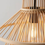 Minato Pendant Ceiling Light Matt Black - Bamboo - Comet Lighting