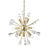 Miro 9-Light Pendant Ceiling Light Satin Brass - Comet Lighting