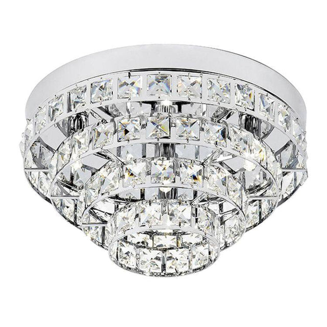 Motown 4-Light Flush Ceiling Light Chrome - Comet Lighting