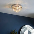 Motown 4-Light Flush Ceiling Light Chrome - Comet Lighting