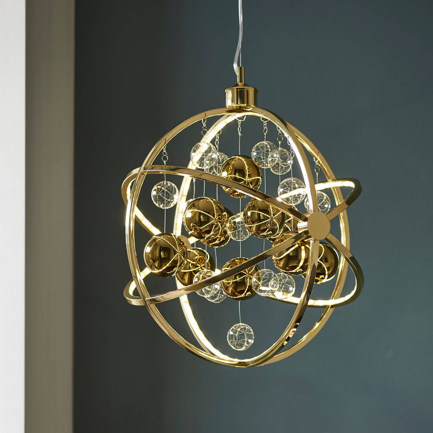 Muni 480mm Pendant Ceiling Light Gold - Comet Lighting