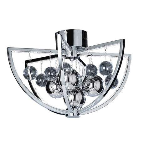 Muni Flush Ceiling Light Chrome - Comet Lighting