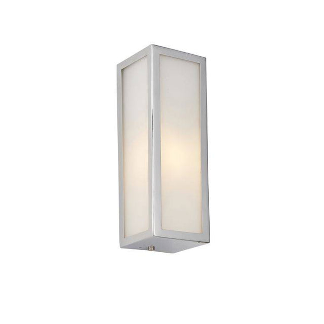 Newham Wall Light Chrome Plated Frosted Glass - Comet Lighting