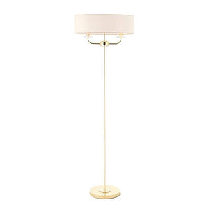 Nixon 2-Light Floor Lamp Brass - Comet Lighting