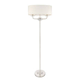 Nixon 2-Light Floor Lamp Nickel - Comet Lighting