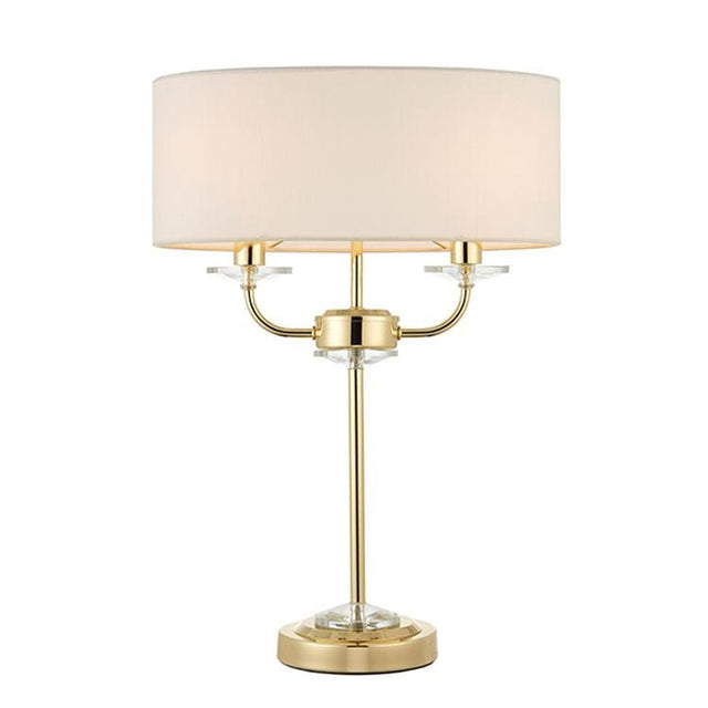 Nixon 2-Light Table Lamp Brass - Comet Lighting