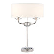 Nixon 2-Light Table Lamp Nickel - Comet Lighting