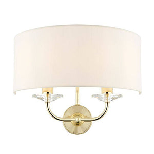 Nixon 2-Light Wall Light Brass - Comet Lighting